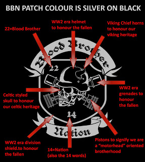 Das Emblem der neonazistischen Rockergruppierung „Blood Brother Nation“.